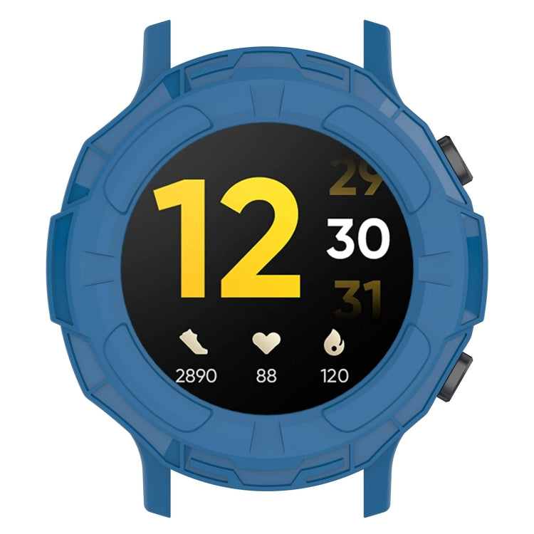 For Realme watch S RMA207 Armor Hollow TPU Watch Case(Dark Blue) by buy2fix