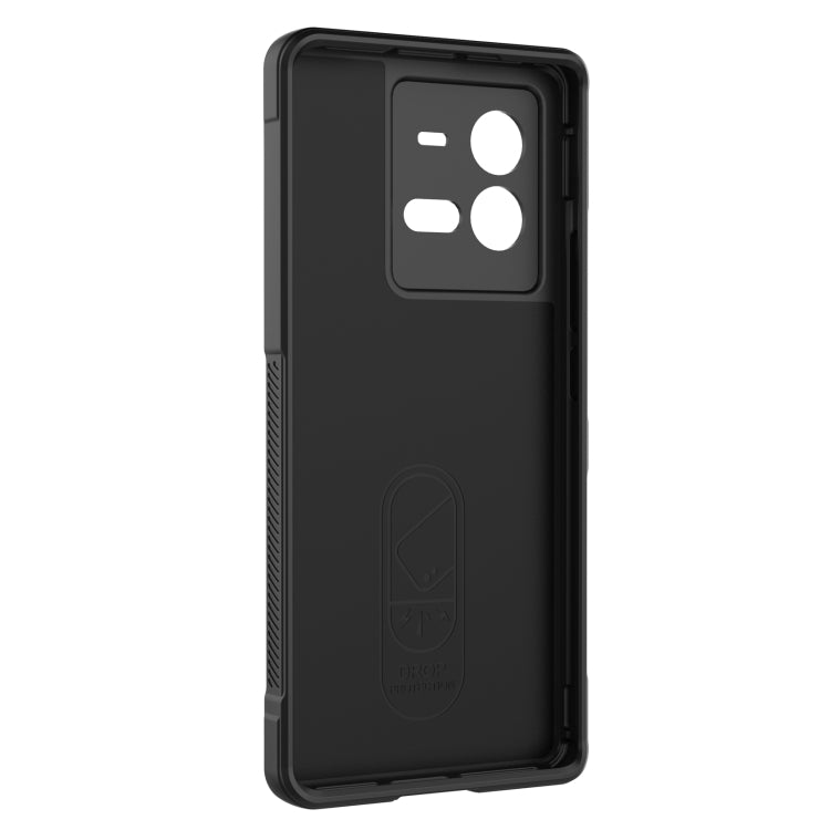 For vivo iQOO 10 Pro 5G Magic Shield TPU + Flannel Phone Case(Grey) - vivo Cases by buy2fix | Online Shopping UK | buy2fix