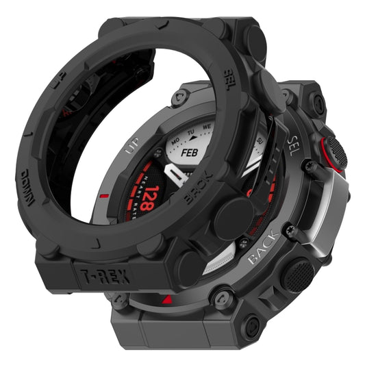 For Amazfit T-Rex 2 Armor Hollow TPU Watch Case(Black) by buy2fix
