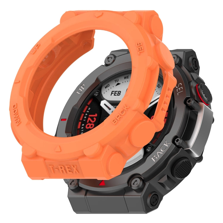 For Amazfit T-Rex 2 Armor Hollow TPU Watch Case(Orange) by buy2fix
