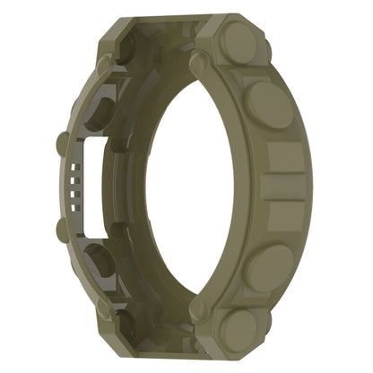 For Amazfit T-Rex 2 Armor Hollow TPU Watch Case(Jungle Green) by buy2fix