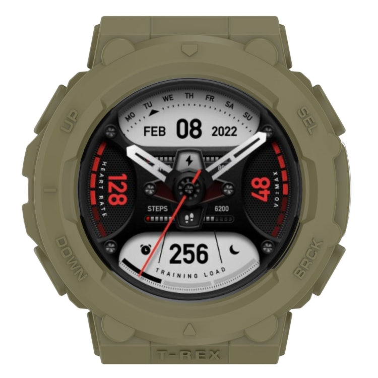 For Amazfit T-Rex 2 Armor Hollow TPU Watch Case(Jungle Green) by buy2fix