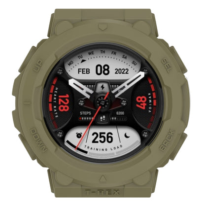 For Amazfit T-Rex 2 Armor Hollow TPU Watch Case(Jungle Green) by buy2fix
