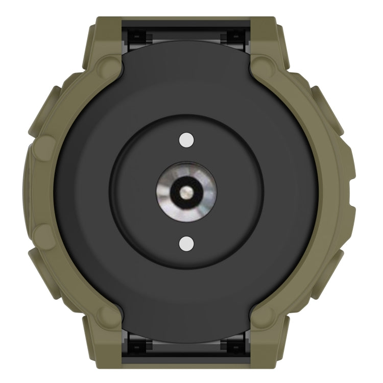 For Amazfit T-Rex 2 Armor Hollow TPU Watch Case(Jungle Green) by buy2fix