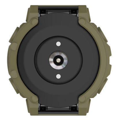 For Amazfit T-Rex 2 Armor Hollow TPU Watch Case(Jungle Green) by buy2fix