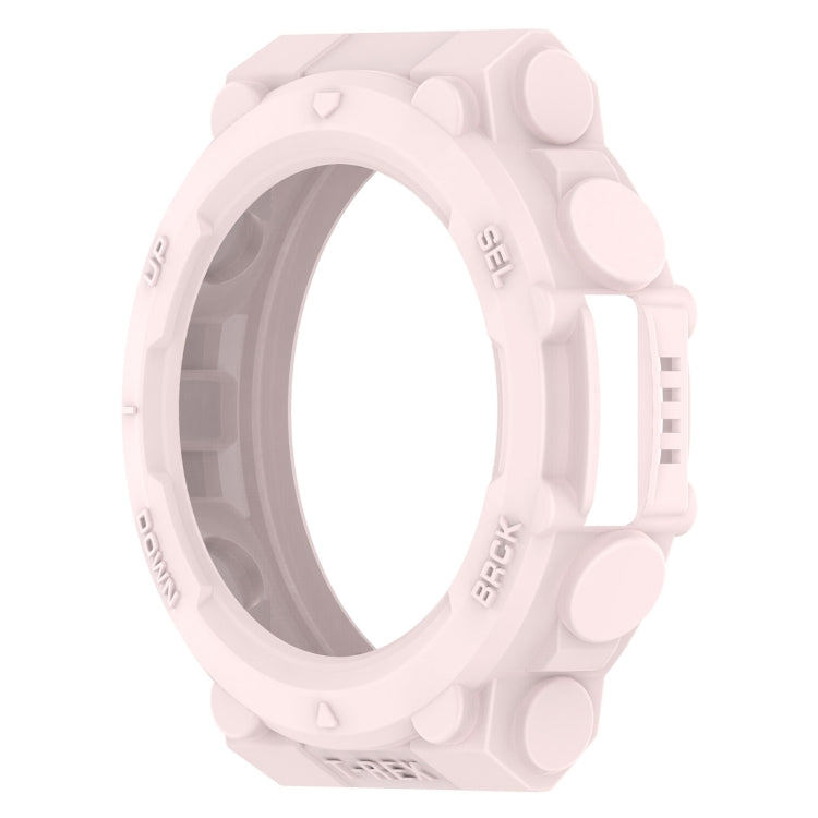 For Amazfit T-Rex 2 Armor Hollow TPU Watch Case(Light Pink) by buy2fix