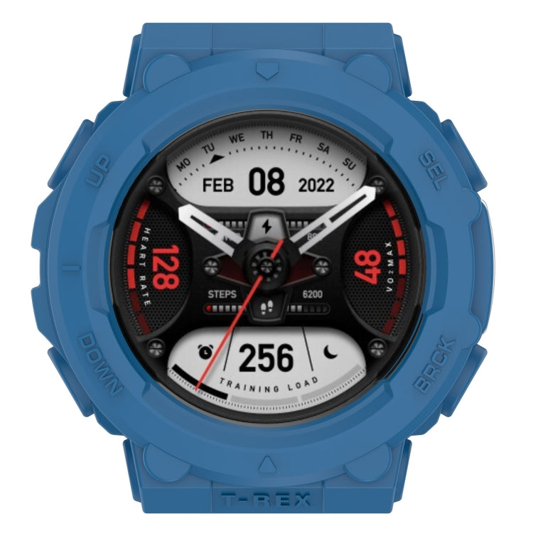 For Amazfit T-Rex 2 Armor Hollow TPU Watch Case(Dark Blue) by buy2fix