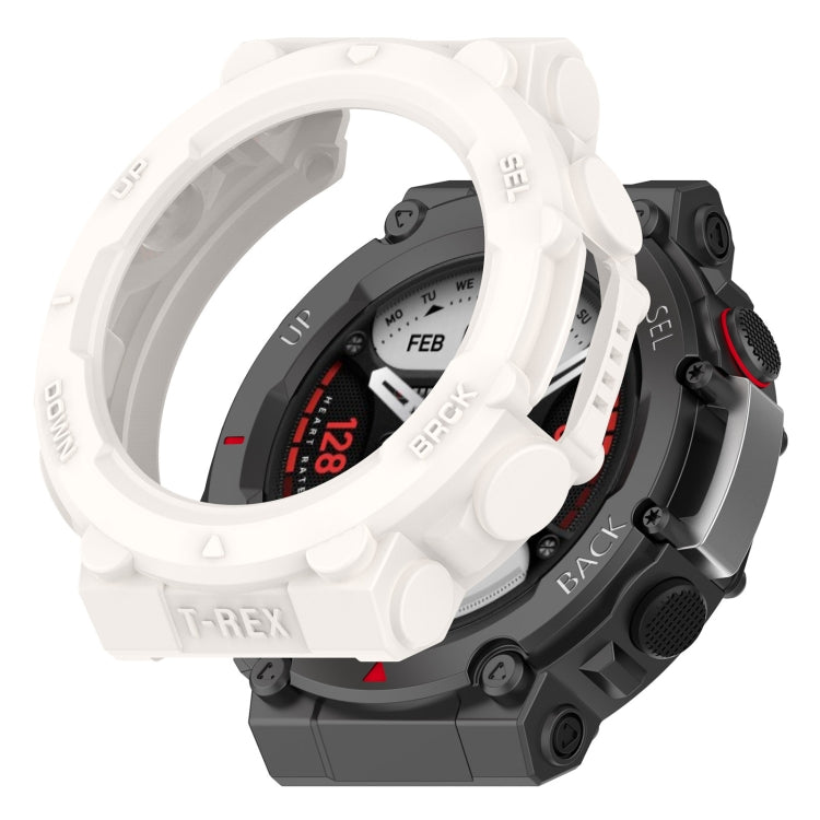 For Amazfit T-Rex 2 Armor Hollow TPU Watch Case(Lvory White) by buy2fix