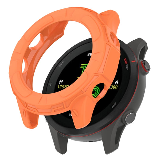 For Garmin Forerunner 255 Armor Hollow TPU Watch Case(Orange) by buy2fix