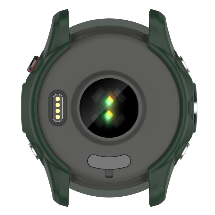 For Garmin Forerunner 255 Armor Hollow TPU Watch Case(Olive Green) by buy2fix