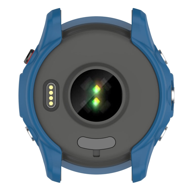 For Garmin Forerunner 255 Armor Hollow TPU Watch Case(Dark Blue) by buy2fix
