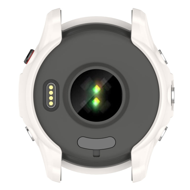 For Garmin Forerunner 255 Armor Hollow TPU Watch Case(Lvory White) by buy2fix