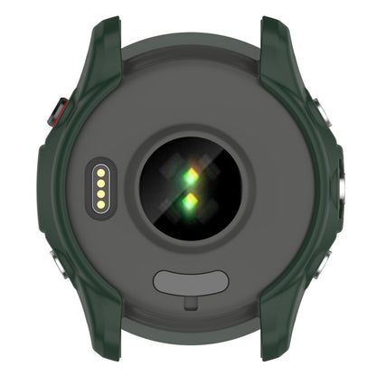 For Garmin Forerunner 955 Armor Hollow TPU Watch Case(Olive Green) by buy2fix