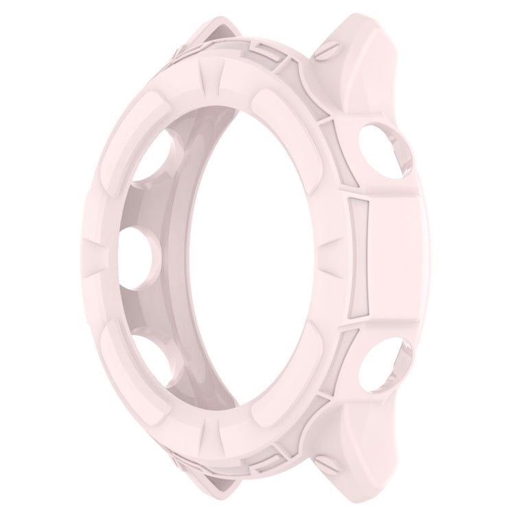 For Garmin Forerunner 955 Armor Hollow TPU Watch Case(Light Pink) by buy2fix