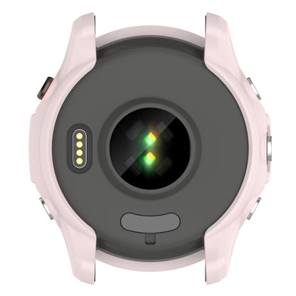 For Garmin Forerunner 955 Armor Hollow TPU Watch Case(Light Pink) by buy2fix