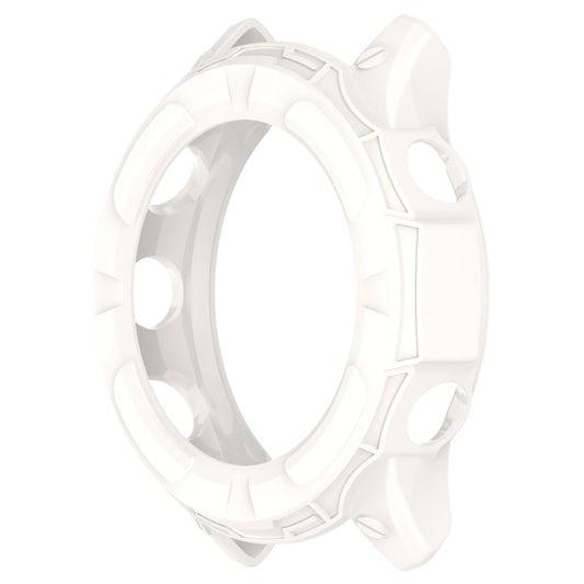 For Garmin Forerunner 955 Armor Hollow TPU Watch Case(Lvory White) by buy2fix