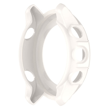 For Garmin Forerunner 955 Armor Hollow TPU Watch Case(Lvory White) by buy2fix