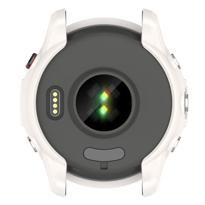 For Garmin Forerunner 955 Armor Hollow TPU Watch Case(Lvory White) by buy2fix
