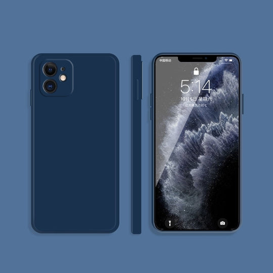 For iPhone 13 Pro Max Imitation Liquid Silicone Phone Case (Blue)