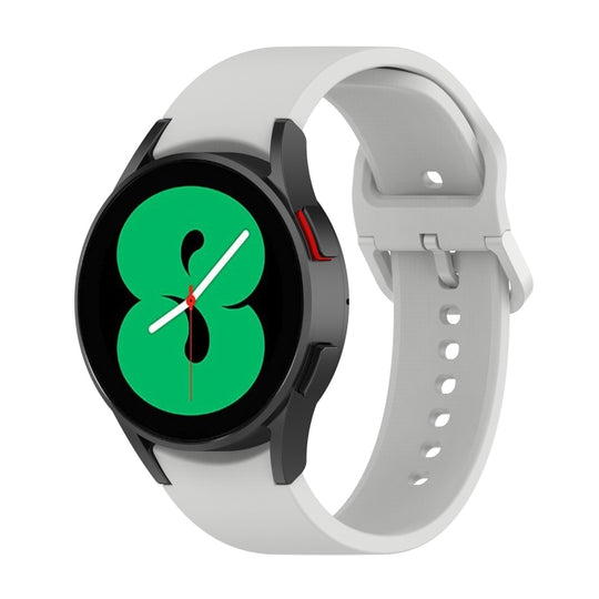 For Samsung Galaxy Watch 5 40mm Official Silicone Watch Band, Size:L(Silver Grey)