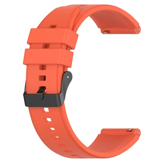 For Samsung Galaxy Watch 5 40mm 20mm Black Buckle Step Silicone Watch Band(Orange) by buy2fix