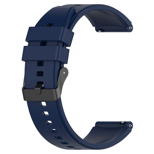For Samsung Galaxy Watch 5 40mm 20mm Black Buckle Step Silicone Watch Band(Blue) by buy2fix