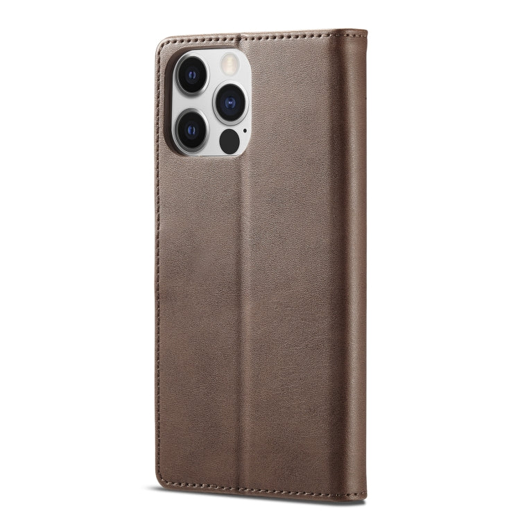 For iPhone 14 Pro Max LC.IMEEKE Calf Texture Horizontal Flip Leather Case (Brown) - iPhone 14 Pro Max Cases by LC.IMEEKE | Online Shopping UK | buy2fix