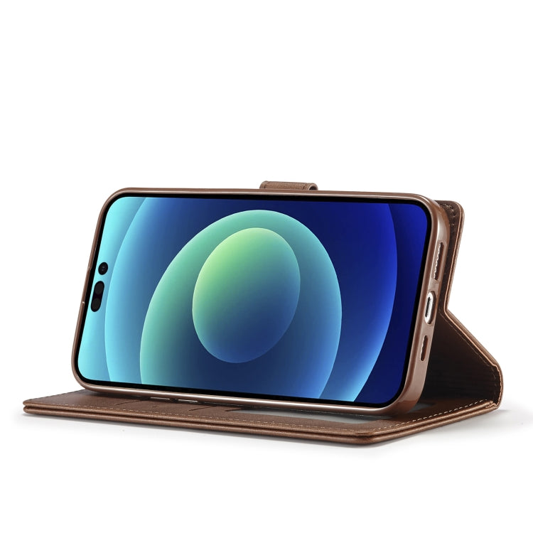 For iPhone 14 Pro Max LC.IMEEKE Calf Texture Horizontal Flip Leather Case (Brown) - iPhone 14 Pro Max Cases by LC.IMEEKE | Online Shopping UK | buy2fix