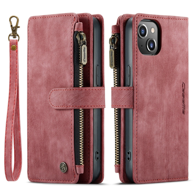 For iPhone 14 CaseMe C30 Multifunctional Phone Leather Case (Red) - iPhone 14 Cases by CaseMe | Online Shopping UK | buy2fix