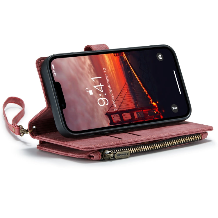 For iPhone 14 CaseMe C30 Multifunctional Phone Leather Case (Red) - iPhone 14 Cases by CaseMe | Online Shopping UK | buy2fix