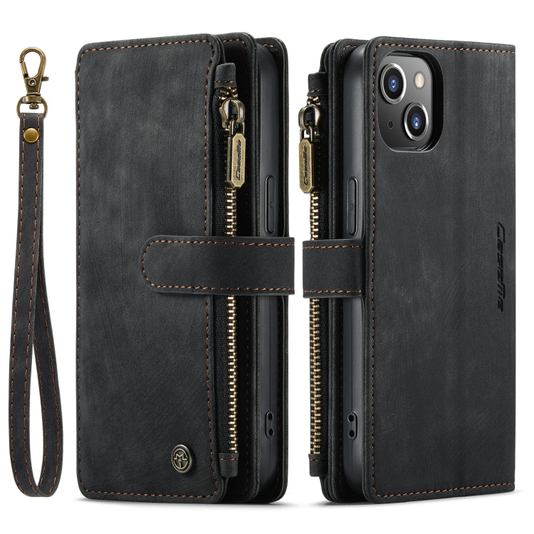 For iPhone 14 CaseMe C30 Multifunctional Phone Leather Case (Black) - iPhone 14 Cases by CaseMe | Online Shopping UK | buy2fix