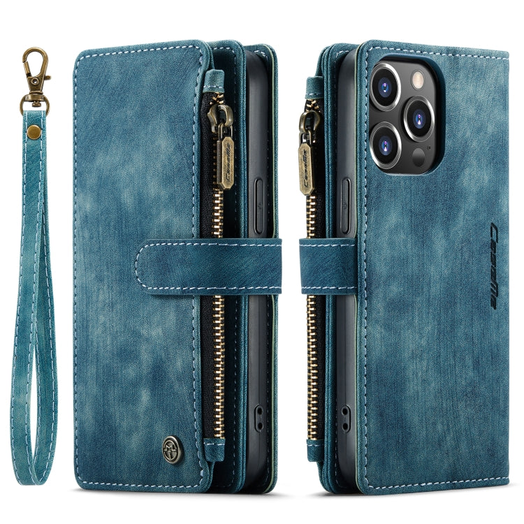 For iPhone 14 Pro CaseMe C30 Multifunctional Phone Leather Case(Blue) - iPhone 14 Pro Cases by CaseMe | Online Shopping UK | buy2fix