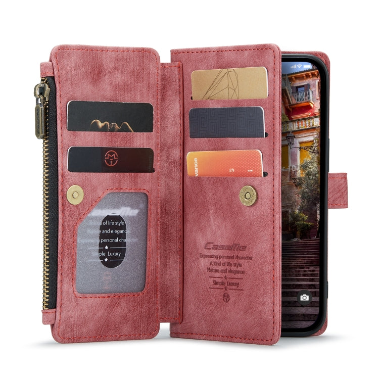 For iPhone 14 Pro CaseMe C30 Multifunctional Phone Leather Case(Red) - iPhone 14 Pro Cases by CaseMe | Online Shopping UK | buy2fix