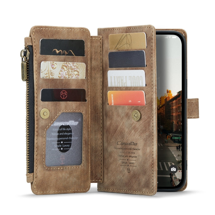 For iPhone 14 Pro Max CaseMe C30 Multifunctional Phone Leather Case (Brown) - iPhone 14 Pro Max Cases by CaseMe | Online Shopping UK | buy2fix
