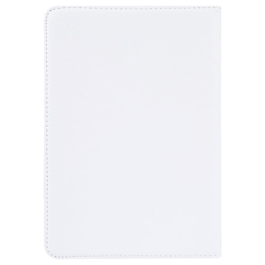 For 7 inch Tablet 360 Degree Rotation Litchi Texture Flip Leather Tablet Case(White) - 7 inch by buy2fix | Online Shopping UK | buy2fix