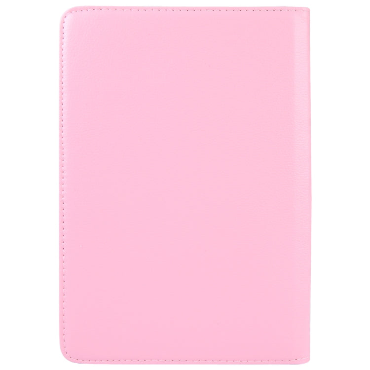 For 7 inch Tablet 360 Degree Rotation Litchi Texture Flip Leather Tablet Case(Pink) - 7 inch by buy2fix | Online Shopping UK | buy2fix