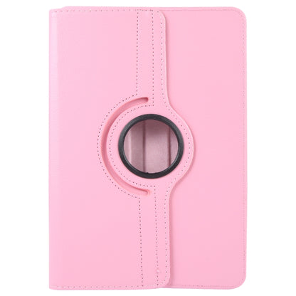For 7 inch Tablet 360 Degree Rotation Litchi Texture Flip Leather Tablet Case(Pink) - 7 inch by buy2fix | Online Shopping UK | buy2fix