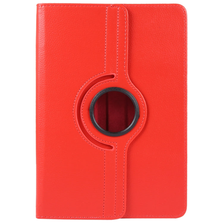 For 7 inch Tablet 360 Degree Rotation Litchi Texture Flip Leather Tablet Case(Red) - 7 inch by buy2fix | Online Shopping UK | buy2fix