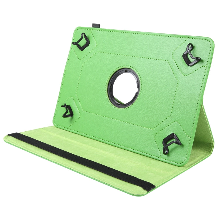 For 7 inch Tablet 360 Degree Rotation Litchi Texture Flip Leather Tablet Case(Green) - 7 inch by buy2fix | Online Shopping UK | buy2fix
