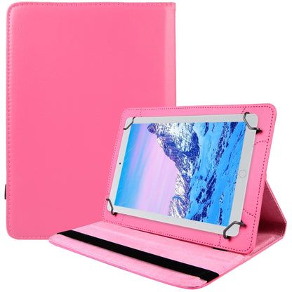 For 7 inch Tablet 360 Degree Rotation Litchi Texture Flip Leather Tablet Case(Rose Red) - 7 inch by buy2fix | Online Shopping UK | buy2fix