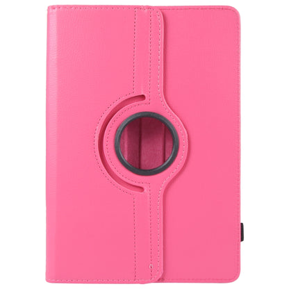 For 7 inch Tablet 360 Degree Rotation Litchi Texture Flip Leather Tablet Case(Rose Red) - 7 inch by buy2fix | Online Shopping UK | buy2fix