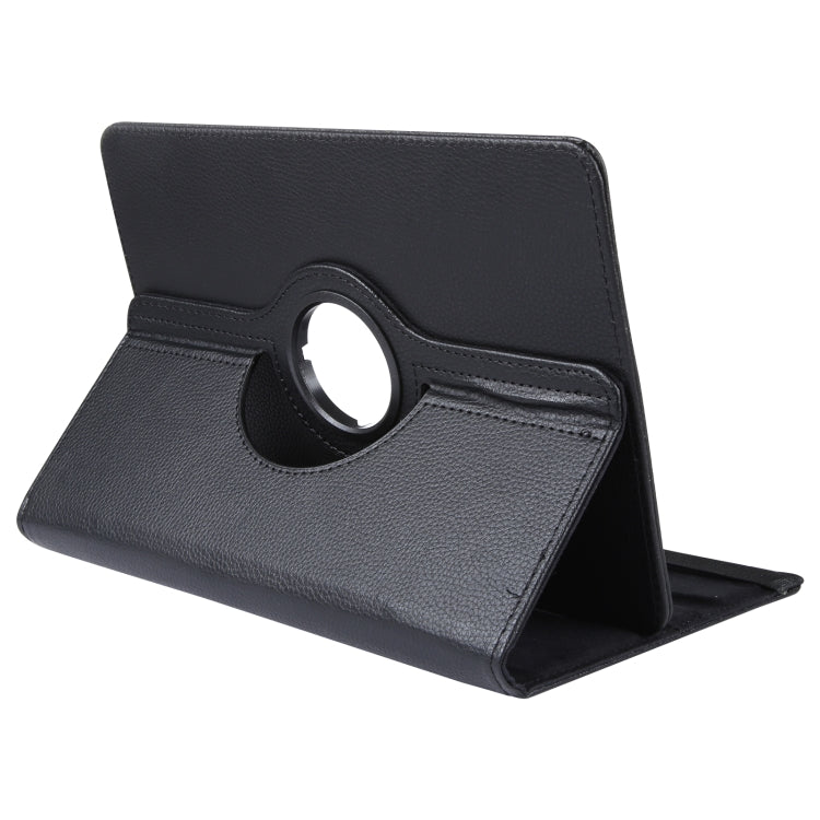 For 8 inch Tablet 360 Degree Rotation Litchi Texture Flip Leather Tablet Case(Black) - 8 inch by buy2fix | Online Shopping UK | buy2fix