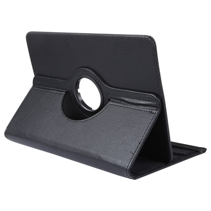 For 8 inch Tablet 360 Degree Rotation Litchi Texture Flip Leather Tablet Case(Black) - 8 inch by buy2fix | Online Shopping UK | buy2fix