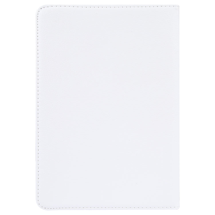 For 10 inch Tablet 360 Degree Rotation Litchi Texture Flip Leather Tablet Case(White) - 10 - 11 inch by buy2fix | Online Shopping UK | buy2fix
