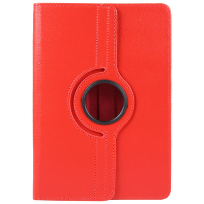 For 10 inch Tablet 360 Degree Rotation Litchi Texture Flip Leather Tablet Case(Red) - 10 - 11 inch by buy2fix | Online Shopping UK | buy2fix
