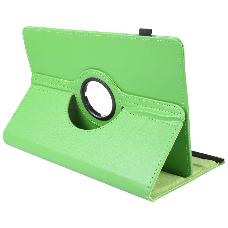 For 10 inch Tablet 360 Degree Rotation Litchi Texture Flip Leather Tablet Case(Green) - 10 - 11 inch by buy2fix | Online Shopping UK | buy2fix