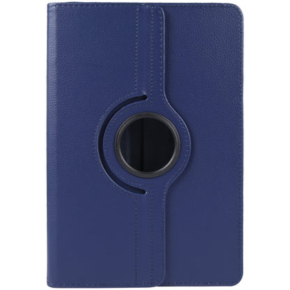 For 10 inch Tablet 360 Degree Rotation Litchi Texture Flip Leather Tablet Case(Blue) - 10 - 11 inch by buy2fix | Online Shopping UK | buy2fix