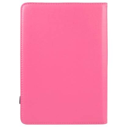 For 10 inch Tablet 360 Degree Rotation Litchi Texture Flip Leather Tablet Case(Rose Red) - 10 - 11 inch by buy2fix | Online Shopping UK | buy2fix