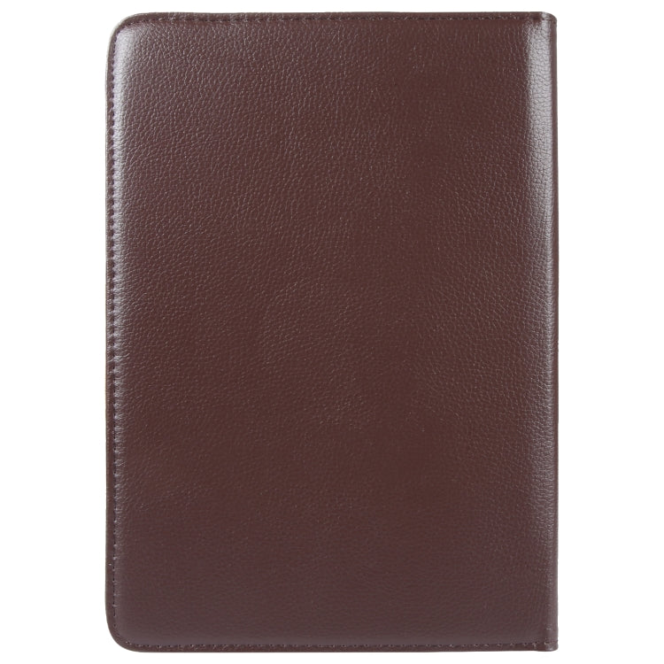 For 10 inch Tablet 360 Degree Rotation Litchi Texture Flip Leather Tablet Case(Brown) - 10 - 11 inch by buy2fix | Online Shopping UK | buy2fix