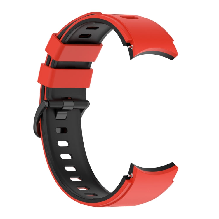 For Samsung Galaxy Watch5 Pro 45mm/5 44mm/5 40mm Two-color Silicone Strap Watch Band(Red Black) - Watch Bands by buy2fix | Online Shopping UK | buy2fix